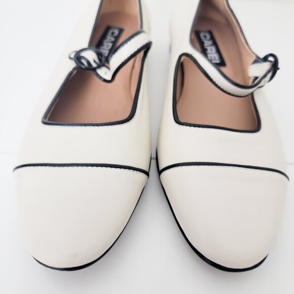 Carel Paris Corail Mary Janes in Nappa Beige Noir 39 8 - Picture 5 of 8